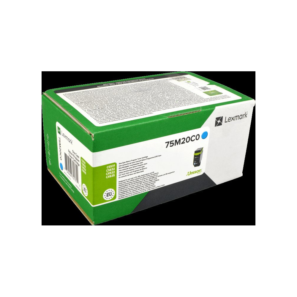 Lexmark 75M2XC0 ciano toner (CS632/CX635)
