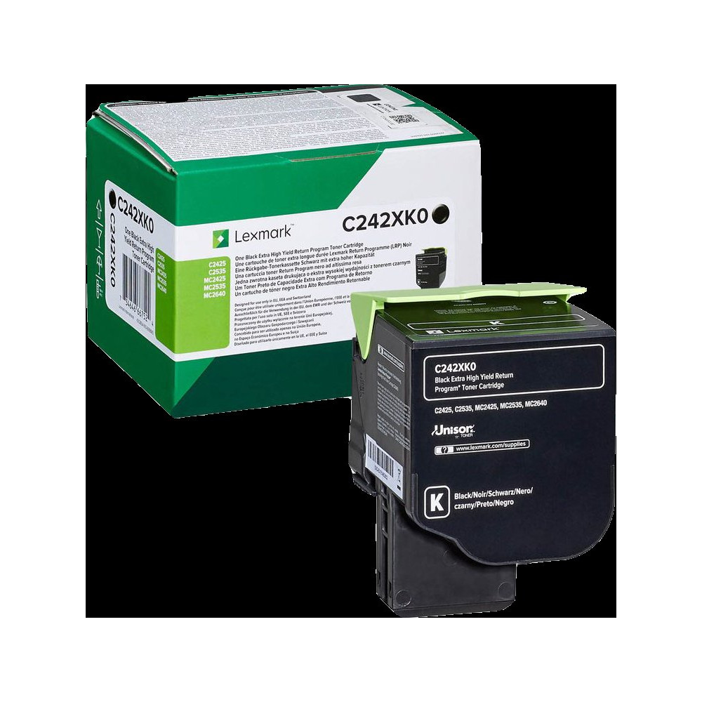 Lexmark C242XK0 nero toner (C/MC2425/2535)