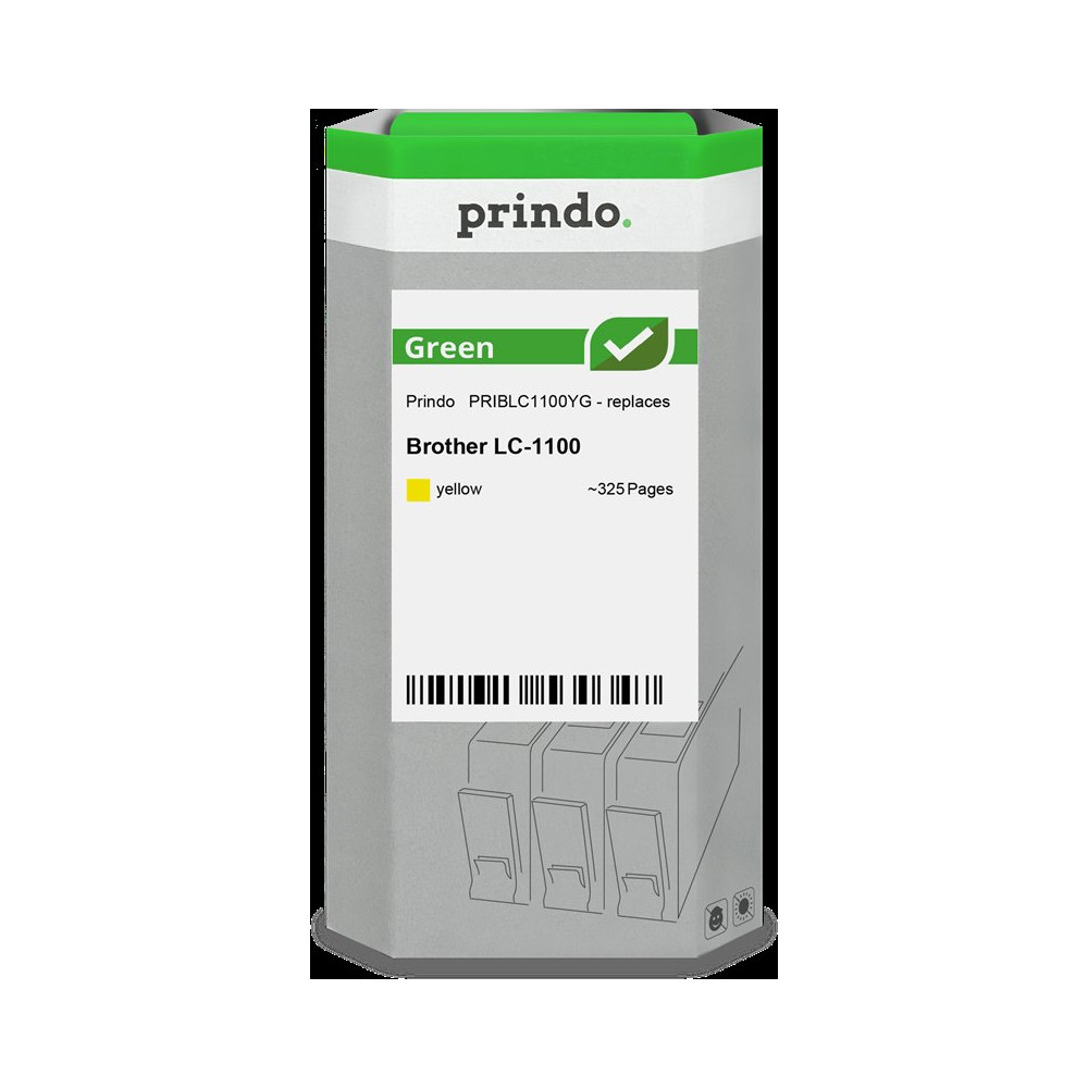 compatibile con Brother LC1100Y giallo  Prindo Green giallo Cartuccia d'inchiostro