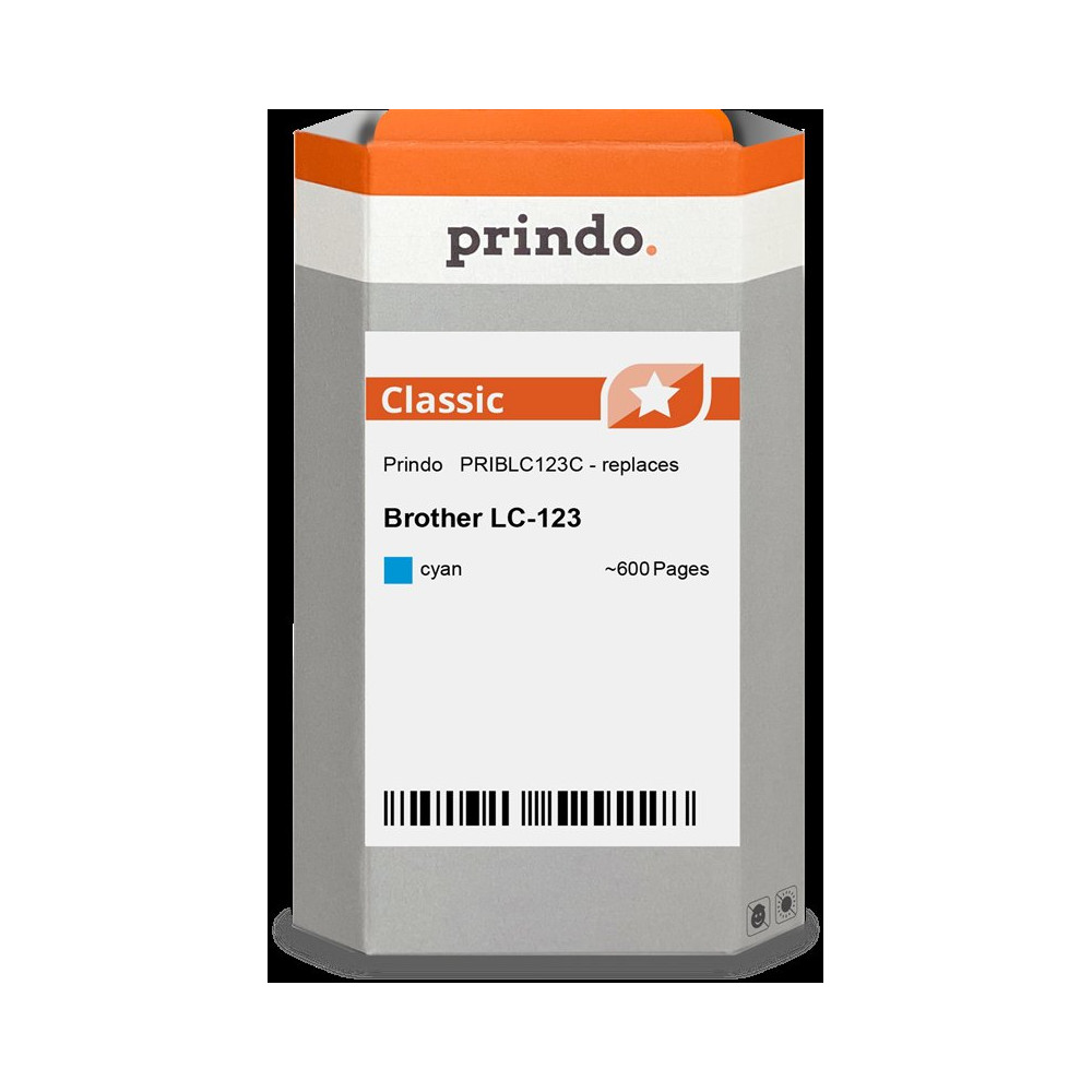 compatibile con Brother LC123C ciano  Prindo Classic ciano Cartuccia d'inchiostro