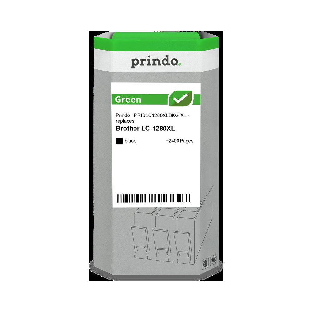 compatibile con Brother LC1280XLBK nero  Prindo Green XL nero Cartuccia d'inchiostro