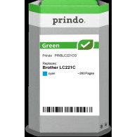 compatibile con Brother LC221C ciano  Prindo Green ciano Cartuccia d'inchiostro