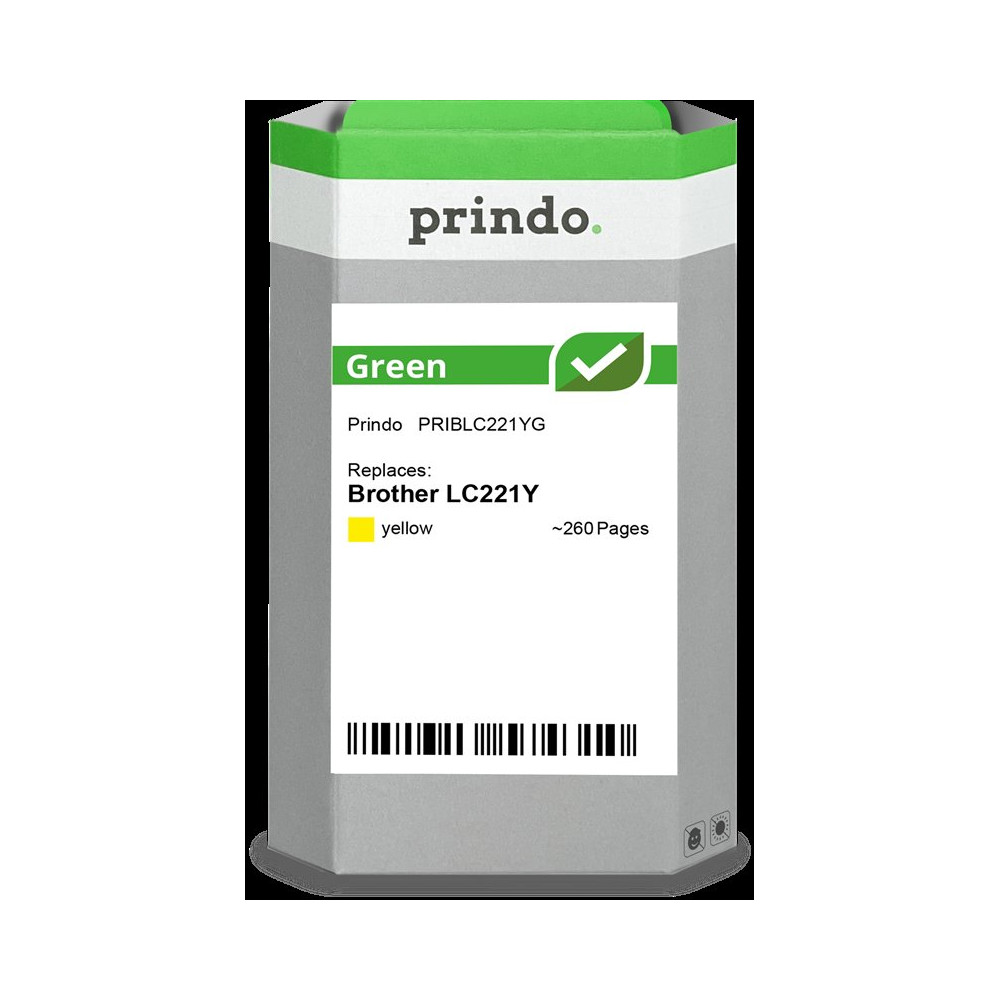 compatibile con Brother LC221Y giallo  Prindo Green giallo Cartuccia d'inchiostro