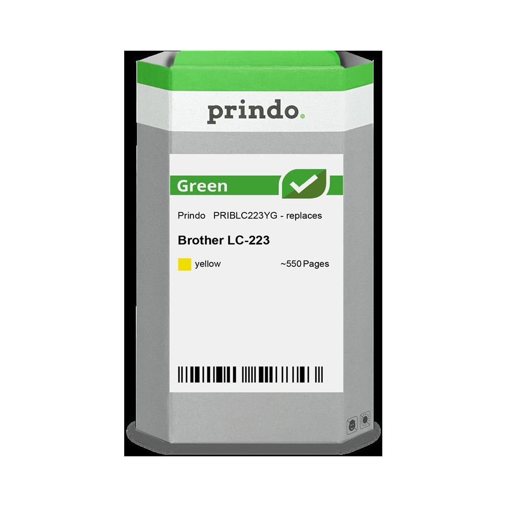compatibile con Brother LC223Y giallo  Prindo Green giallo Cartuccia d'inchiostro