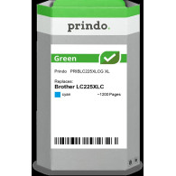 compatibile con Brother LC225XLC ciano  Prindo Green XL ciano Cartuccia d'inchiostro
