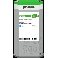 compatibile con Brother LC3211C ciano  Prindo Green ciano Cartuccia d'inchiostro