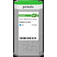 compatibile con Brother LC3217C ciano  Prindo Green ciano Cartuccia d'inchiostro