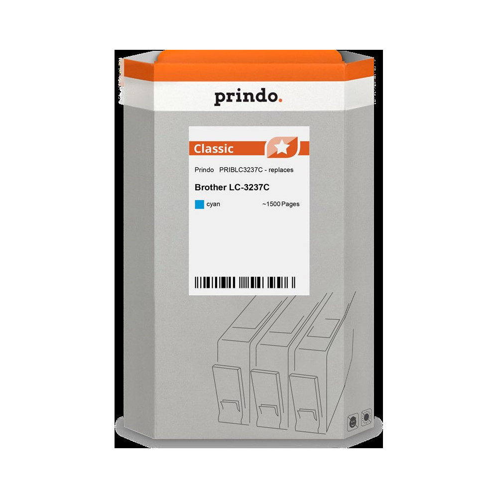 compatibile con Brother LC3237C ciano  Prindo Classic ciano Cartuccia d'inchiostro