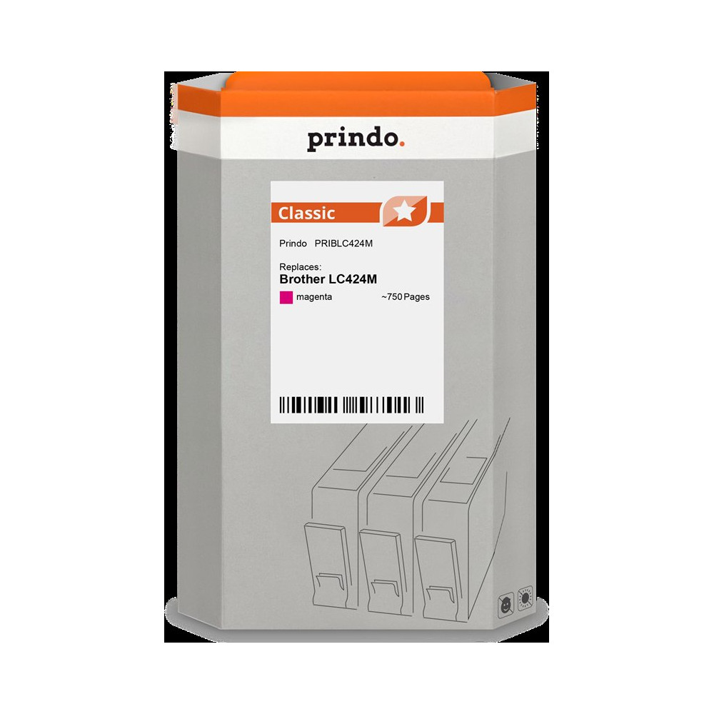 compatibile con Brother LC424M magenta  Prindo Classic magenta Cartuccia d'inchiostro