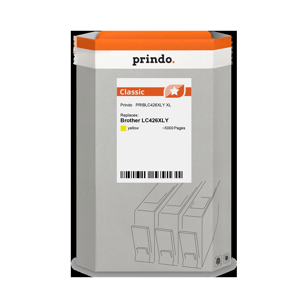 compatibile con Brother LC426XLY giallo  Prindo Classic XL giallo Cartuccia d'inchiostro