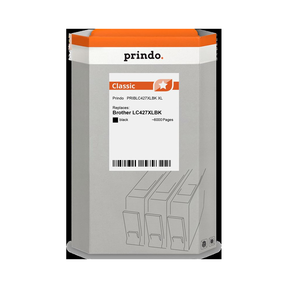compatibile con Brother LC427XLBK nero  Prindo Classic XL nero Cartuccia d'inchiostro