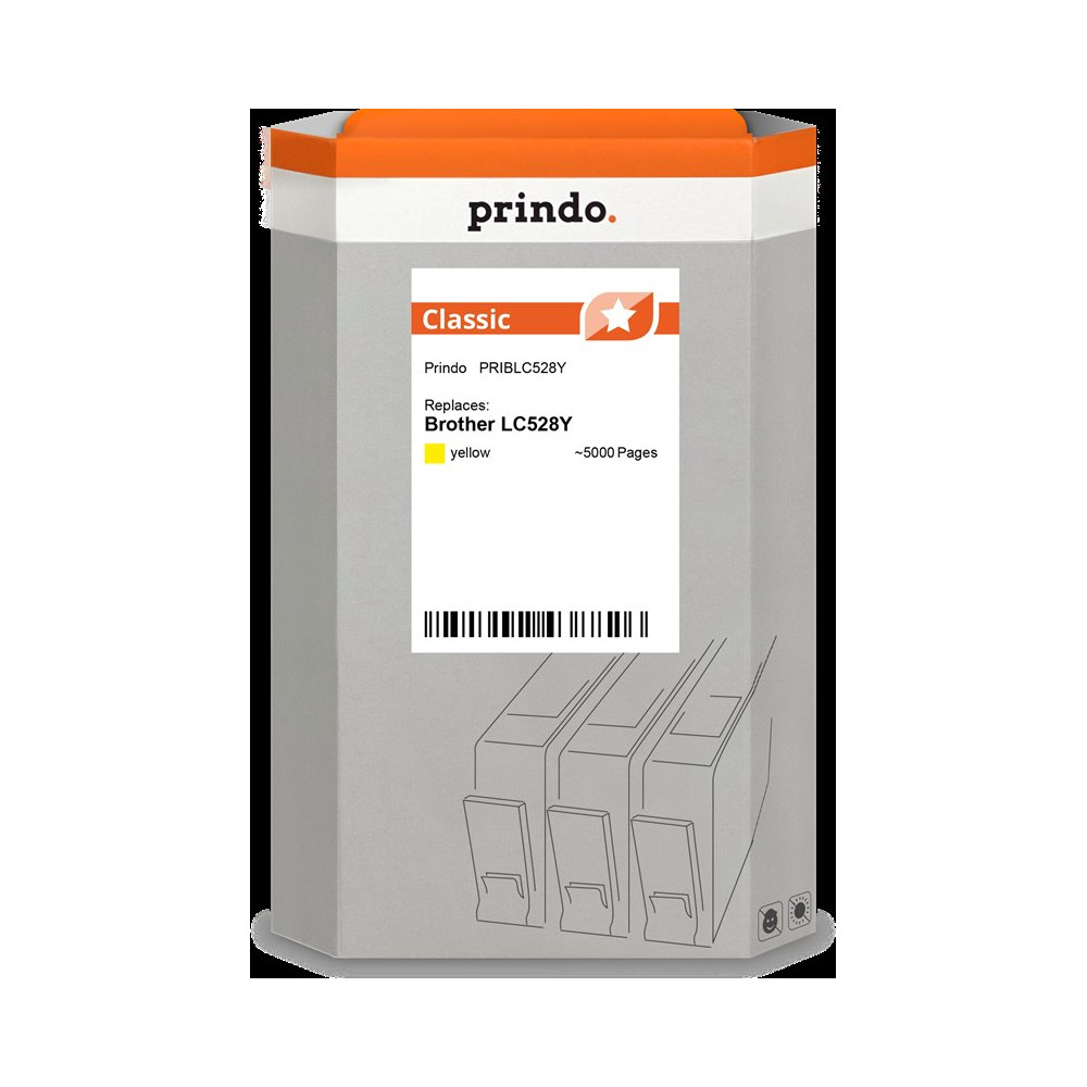 compatibile con Brother LC528Y giallo  Prindo Classic giallo Cartuccia d'inchiostro