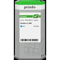 compatibile con Brother LC980C ciano  Prindo Green ciano Cartuccia d'inchiostro