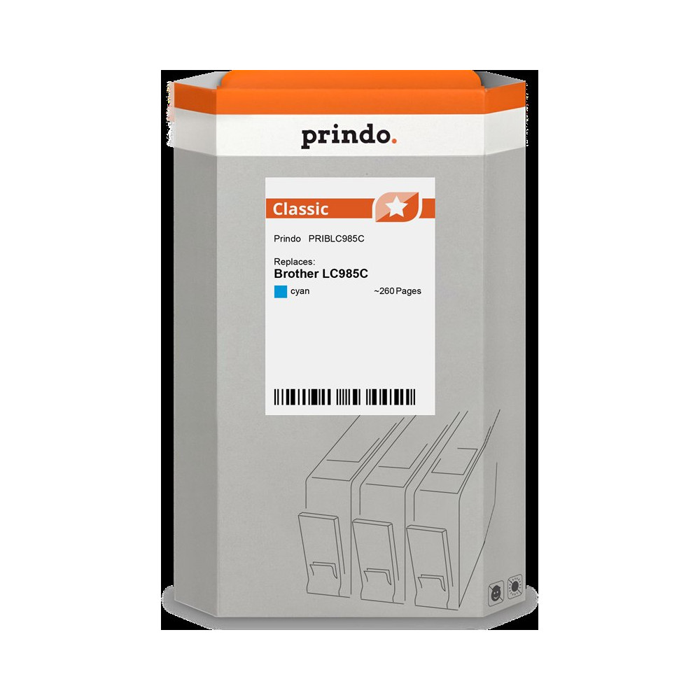 compatibile con Brother LC985C ciano  Prindo Classic ciano Cartuccia d'inchiostro