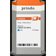 compatibile con Canon CLI-531c ciano (6119C001)  Prindo Classic ciano Cartuccia d'inchiostro