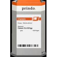 compatibile con Canon CLI-531gy Grigio (6122C001)  Prindo Classic Grigio Cartuccia d'inchiostro