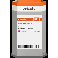 compatibile con Canon CLI-531m magenta (6120C001)  Prindo Classic magenta Cartuccia d'inchiostro