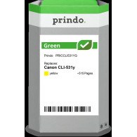 compatibile con Canon CLI-531y giallo (6121C001)  Prindo Green giallo Cartuccia d'inchiostro