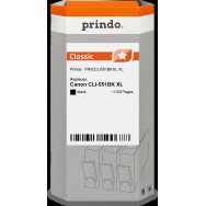 compatibile con Canon CLI-551BK XL nero (6443B001)  Prindo Classic XL nero Cartuccia d'inchiostro