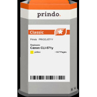compatibile con Canon CLI-571y giallo (0388C001)  Prindo Classic giallo Cartuccia d'inchiostro