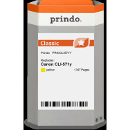 compatibile con Canon CLI-571y giallo (0388C001)  Prindo Classic giallo Cartuccia d'inchiostro