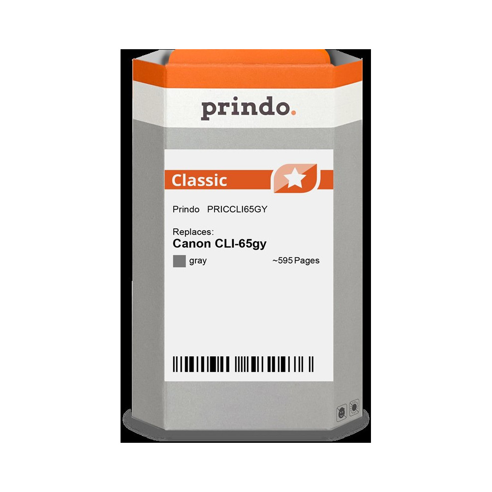 compatibile con Canon CLI-65gy Grigio (4219C001)  Prindo Classic Grigio Cartuccia d'inchiostro