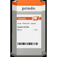 compatibile con Canon CLI-8c ciano (0621B001)  Prindo Classic ciano Cartuccia d'inchiostro