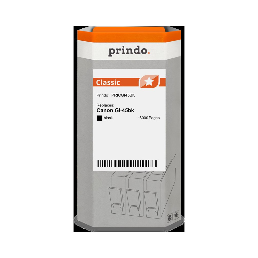 compatibile con Canon GI-45bk nero (6288C001)  Prindo Classic nero Cartuccia d'inchiostro