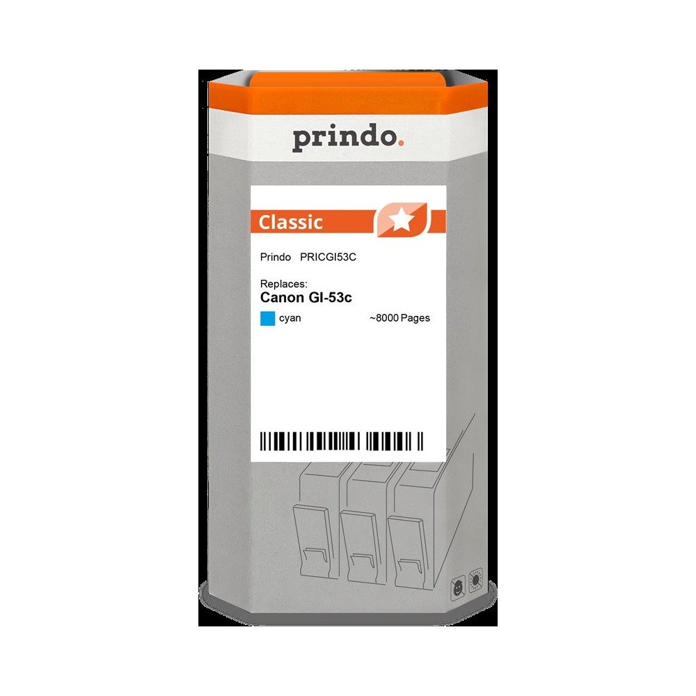 compatibile con Canon GI-53c ciano (4673C001)  Prindo Classic ciano Cartuccia d'inchiostro