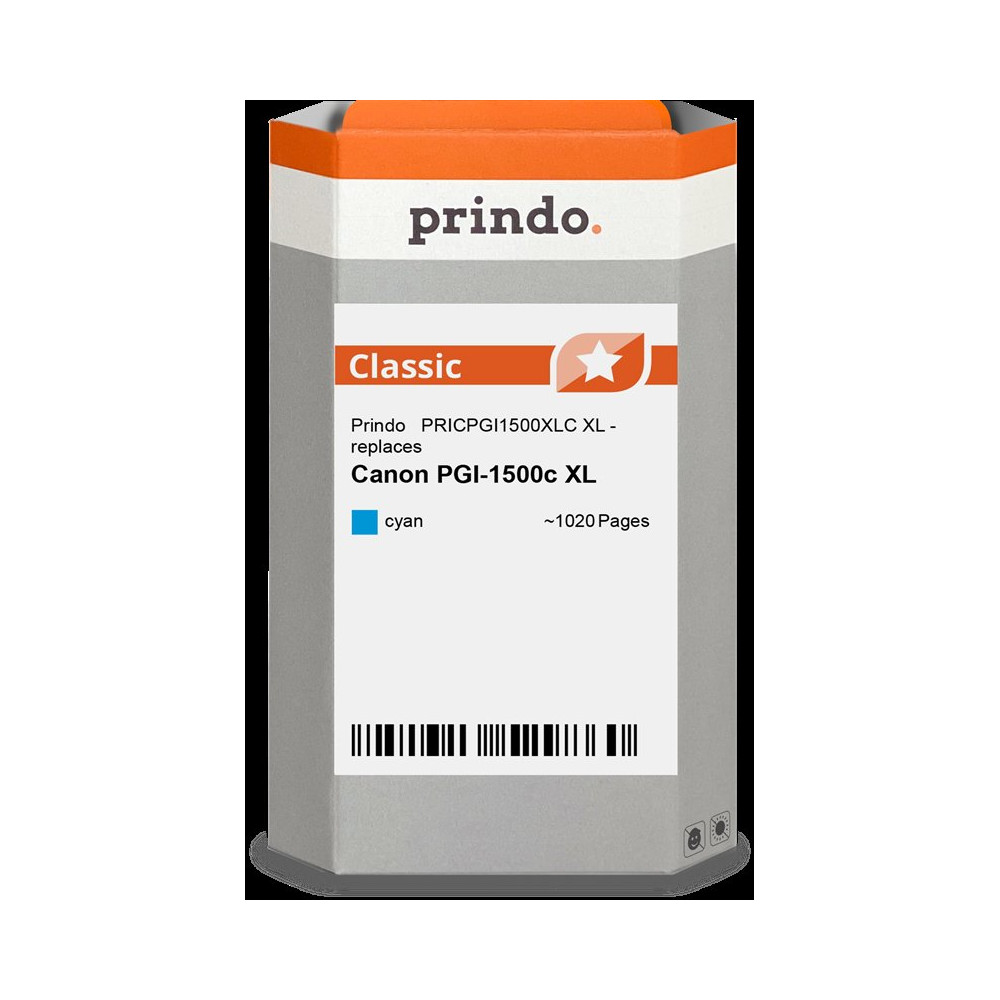 compatibile con Canon PGI-1500c XL ciano (9193B001)  Prindo Classic XL ciano Cartuccia d'inchiostro