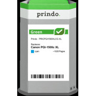 compatibile con Canon PGI-1500c XL ciano (9193B001)  Prindo Green XL ciano Cartuccia d'inchiostro