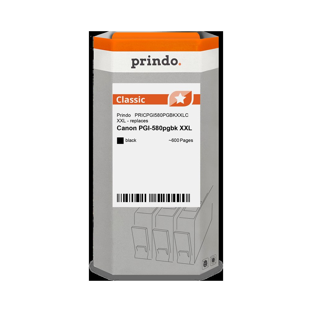 compatibile con Canon PGI-580pgbk XXL nero (1970C001)  Prindo Classic XXL nero Cartuccia d'inchiostro