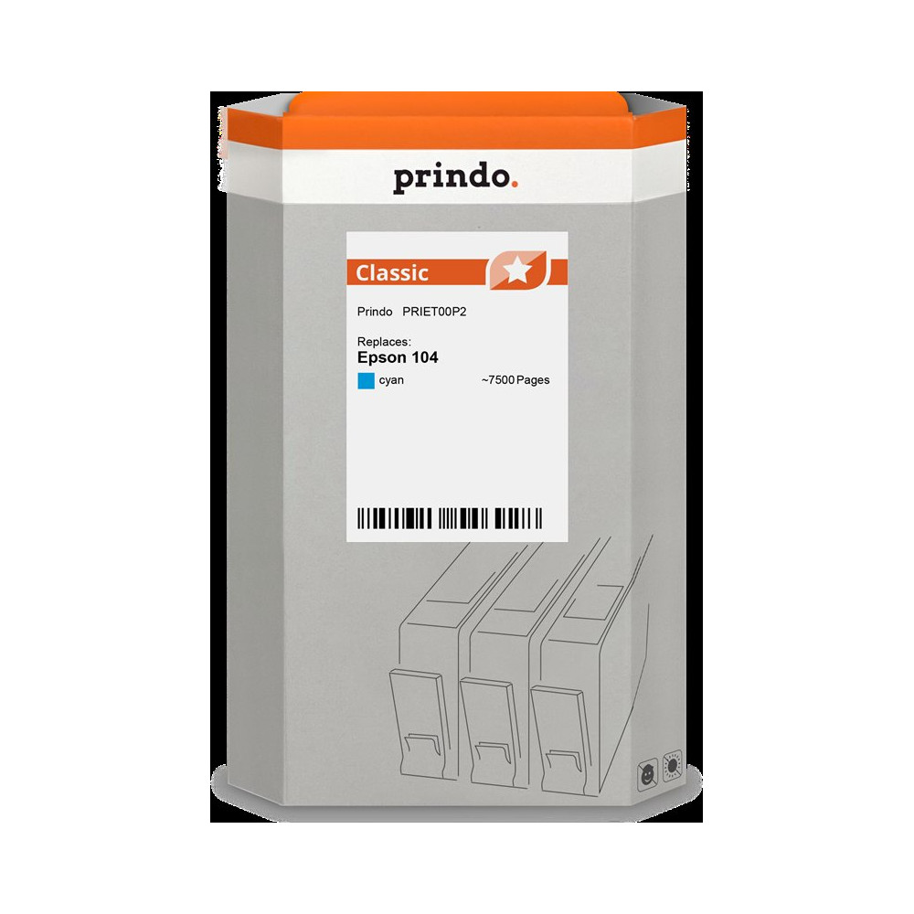 compatibile con Epson 104 ciano  Prindo Classic ciano Cartuccia d'inchiostro