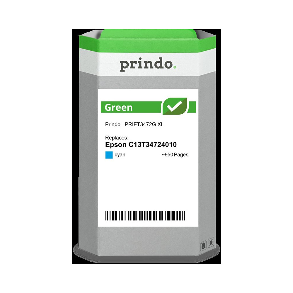 compatibile con Epson 34 XL ciano  Prindo Green XL ciano Cartuccia d'inchiostro