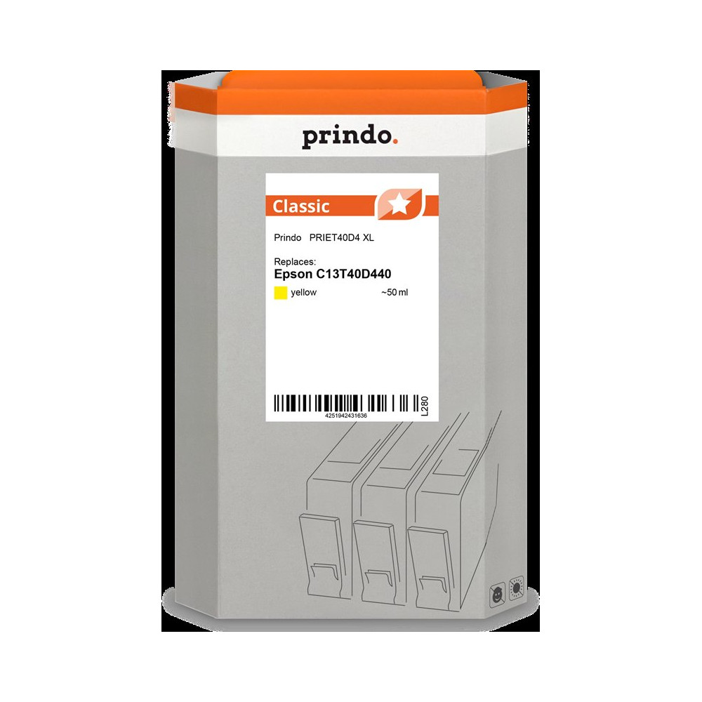 compatibile con Epson T40D440 giallo  Prindo Classic XL giallo Cartuccia d'inchiostro