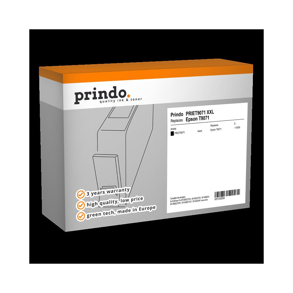 compatibile con Epson T9071 XXL nero  Prindo Classic XXL nero Cartuccia d'inchiostro