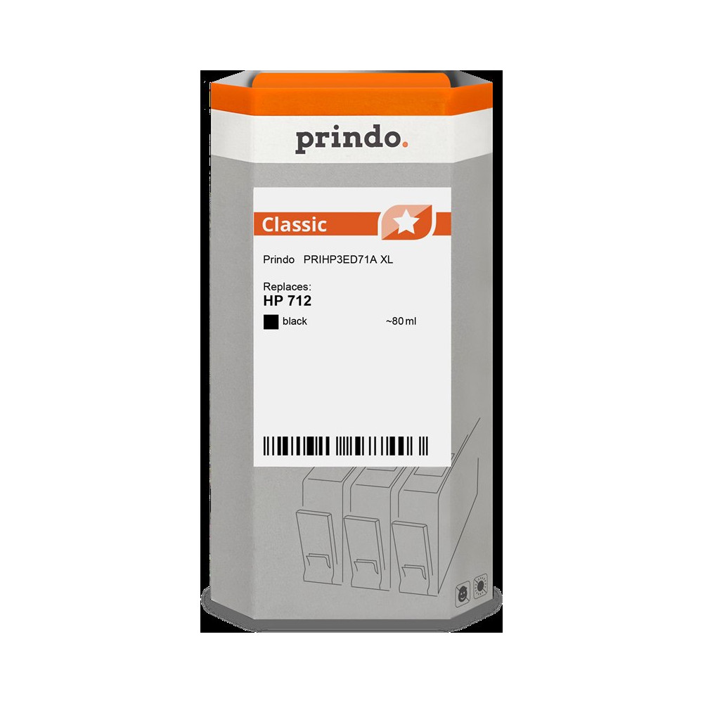 compatibile con HP 712 nero  Prindo Classic XL nero Cartuccia d'inchiostro