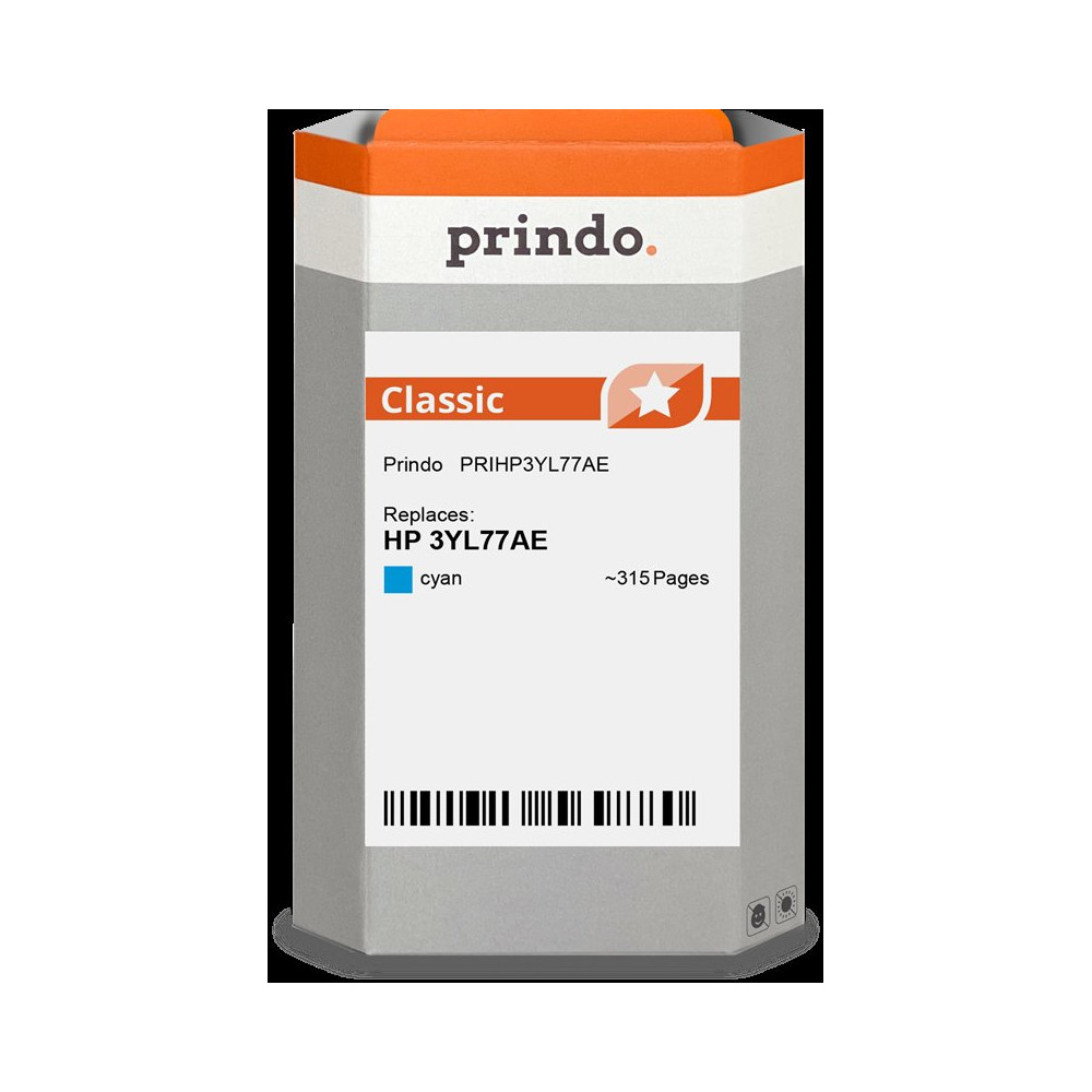 compatibile con HP 912 ciano  Prindo Classic ciano Cartuccia d'inchiostro