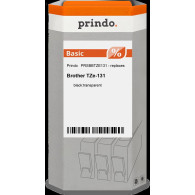 compatibile con Brother TZe-131  Prindo Basic Nastro Nero su trasparente
