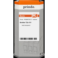 Prindo Basic Nastro Nero su trasparente