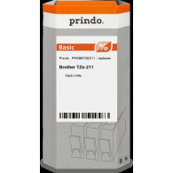 compatibile con Brother TZe-211  Prindo Basic Nastro Nero su bianco