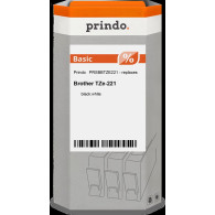 compatibile con Brother TZe-221  Prindo Basic Nastro Nero su bianco