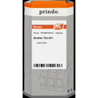 compatibile con Brother TZe-631  Prindo Basic Nastro Nero su giallo