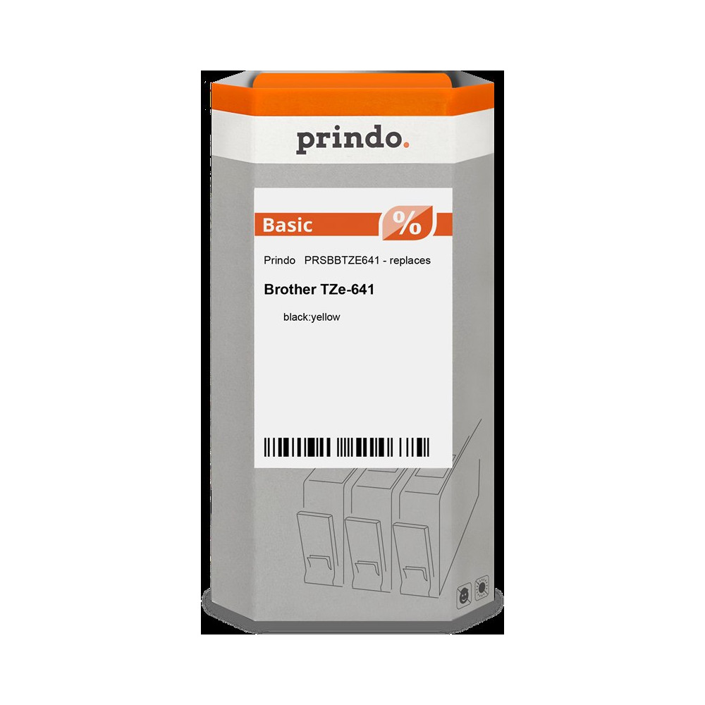 compatibile con Brother TZe-641  Prindo Basic Nastro Nero su giallo