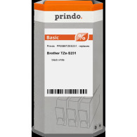 compatibile con Brother TZe-S231  Prindo Basic Nastro Nero su bianco