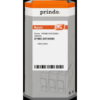 compatibile con DYMO 45018 Nastro standard D1 autoadesivo   Prindo Basic Nastro Nero su giallo