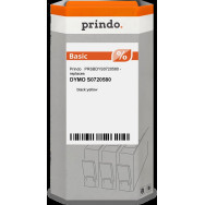compatibile con DYMO 45018 Nastro standard D1 autoadesivo   Prindo Basic Nastro Nero su giallo