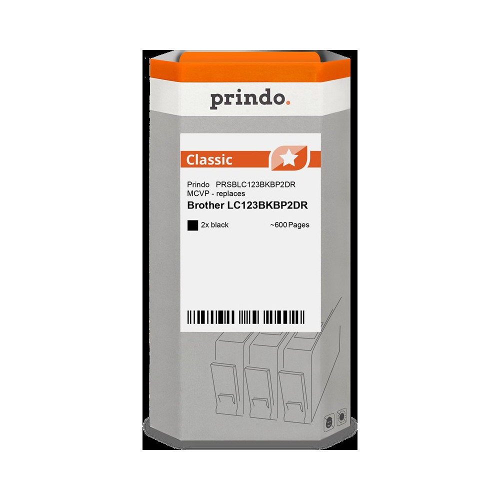 compatibile con Brother LC-123  Prindo Classic Multipack nero