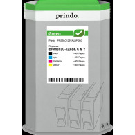 compatibile con Brother LC-123  Prindo Green Multipack nero / ciano / magenta / giallo