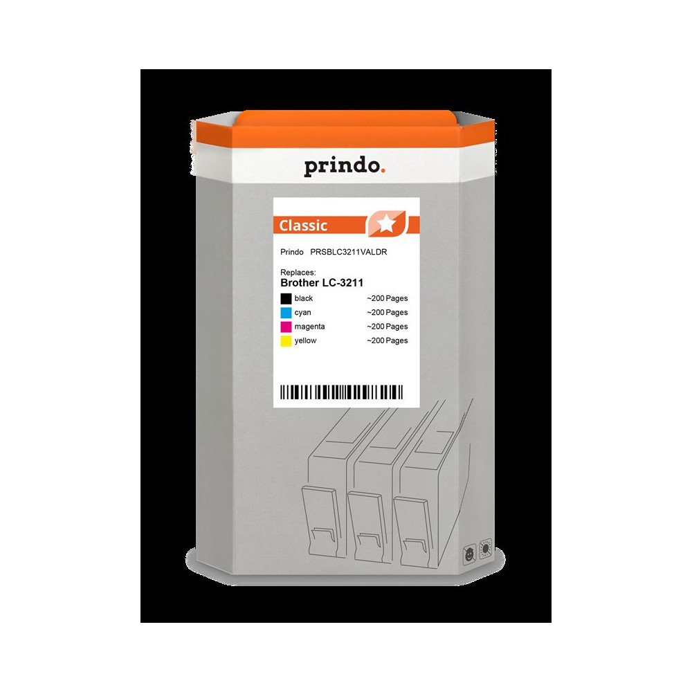 compatibile con Brother LC-3211  Prindo Classic Multipack nero / ciano / magenta / giallo
